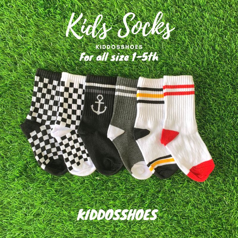 KAOS KAKI OLD SCHOOL ANAK TERBARU (all size 1.5-6th)