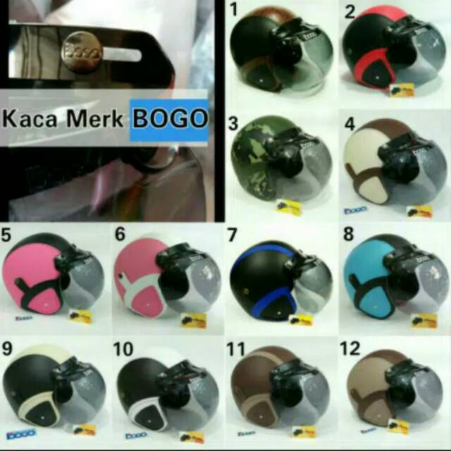 Helm bogo SNI + kaca bogo ori