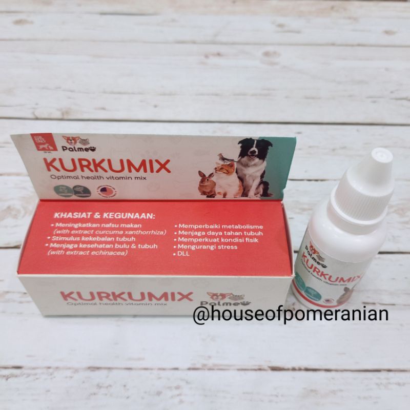 KURKUMIX 30ml vitamin penambah napsu makan anjing kucing kelinci hewan palmeo