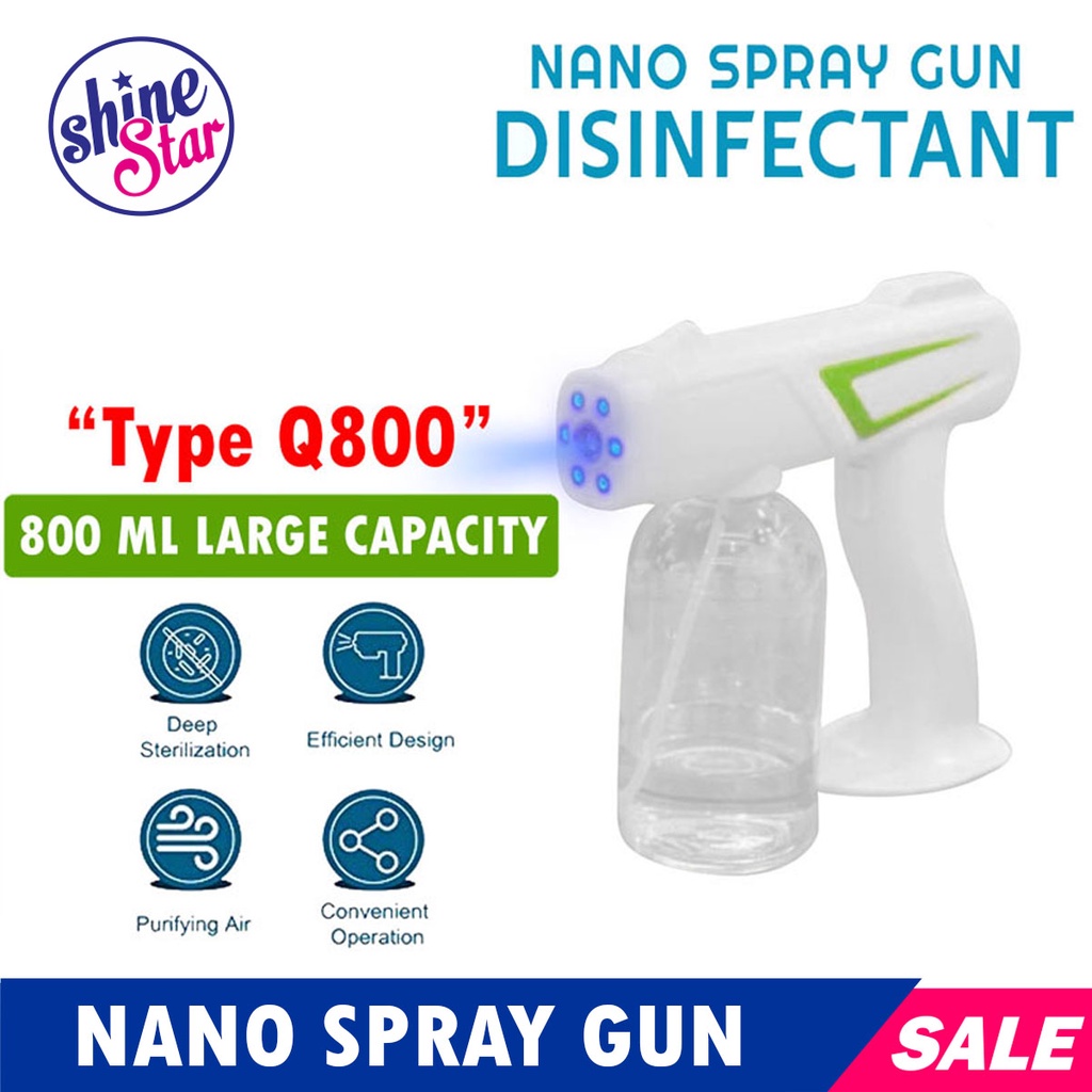 SHINE STAR - [ COD ] NANO GUN SPRAY DESINFEKTAN 800ML / FOGGING MACHINE WIRELESS DISINFECTION BLUE LIGHT