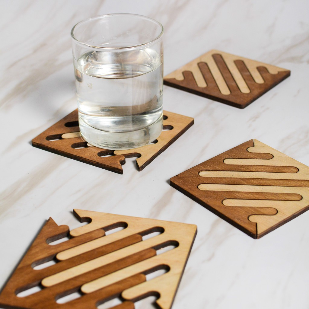 ERGOO Tatakan Gelas Kayu Ergoo / Wooden Coester