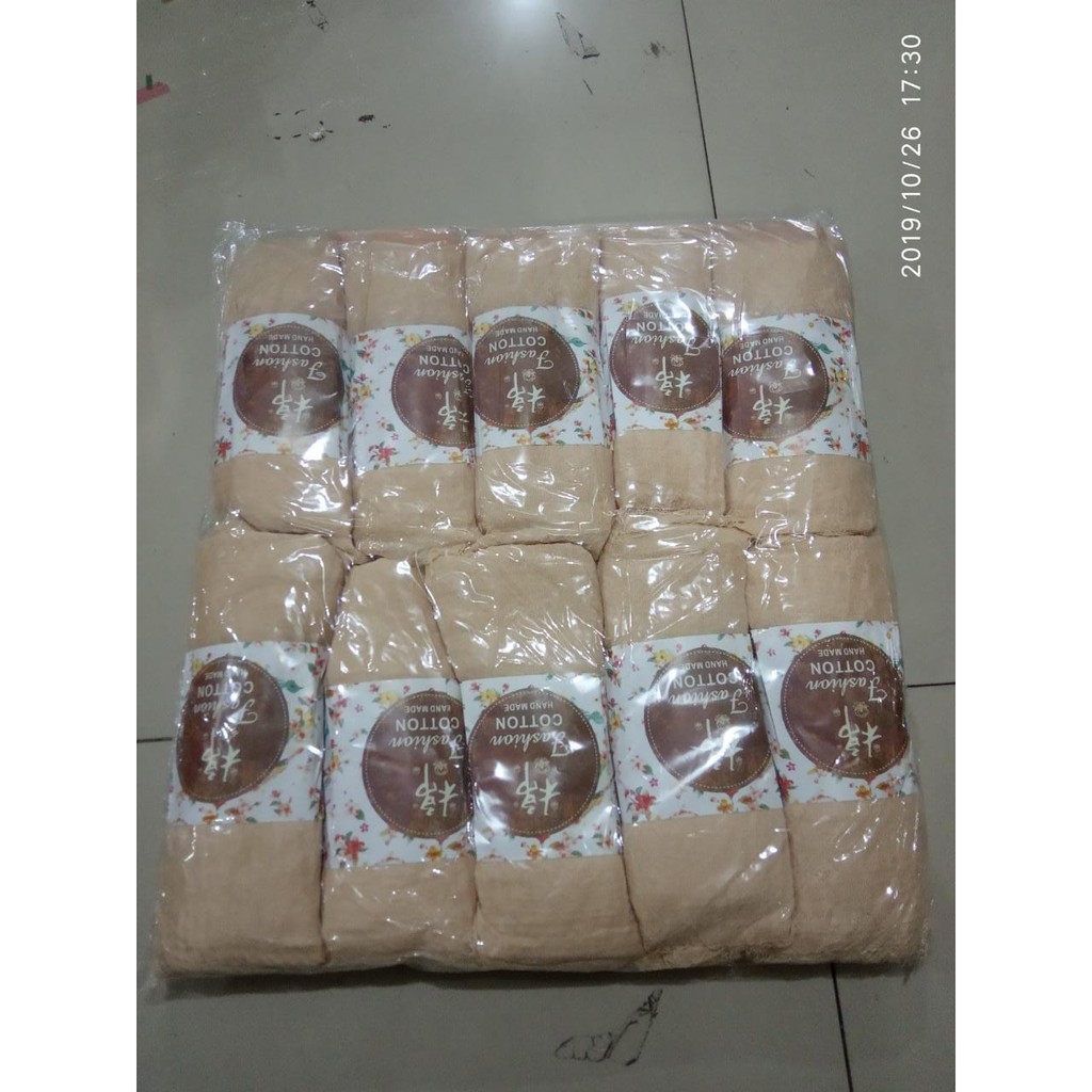 (COD) Hijab Pashmina Jilbab Bahan Katun  Arabian Shawl Cotton Import Quality Wide-C9 MOCCA