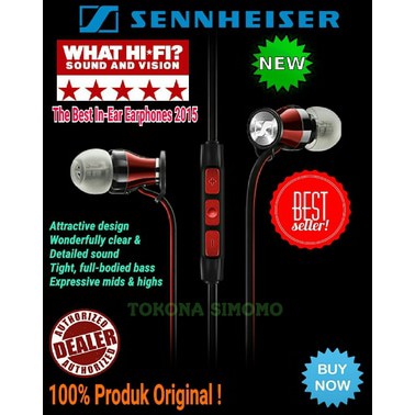 Sennheiser Momentum In Ear Earphones ( Samsung Galaxy/Android ) Red