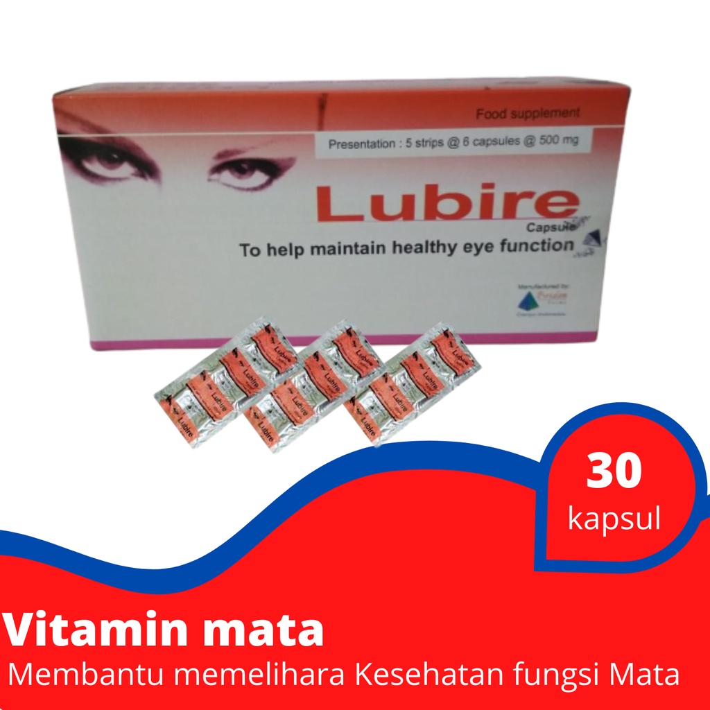 Lubire Bantu Kesehatan Fungsi Mata Lubire Kapsul suplemen Vitamin Mata Minus 30 kapsul 1 strip