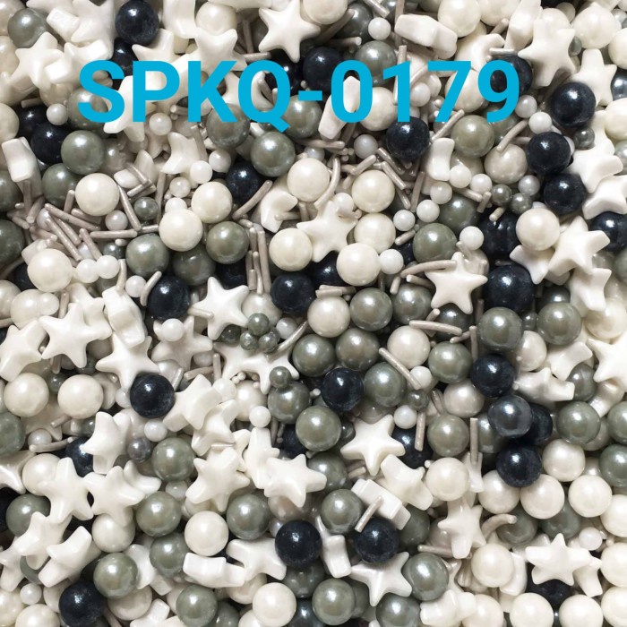 

SPKQ-0179 SPRINKLES SPRINKLE SPRINGKEL 250GR MIX PUTIH ABU ABU TERMURAH