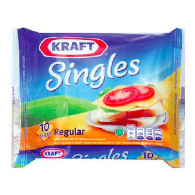 Keju Kraft Cheese Single High Calcium 10S Plain 167G Keju Kraft Cheese Single High Calcium 10S Plain 167G