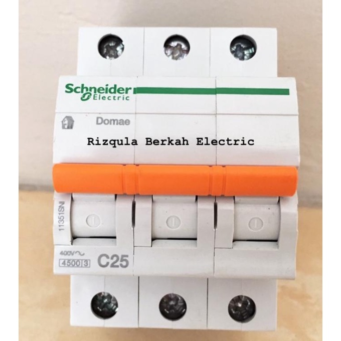 MCB Domae Schneider 3phase 25A (ORIGINAL) MCB 3P 25A schneider