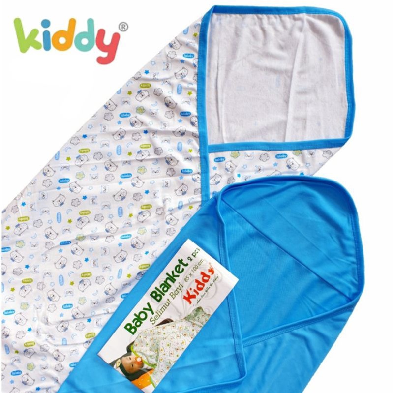 (2 Pcs) Kiddy Baby Blanket Besar 85x100 Selimu Bayi Rotary Tanpa Topi isi 2 Katun Lembut | Selimut Bedong