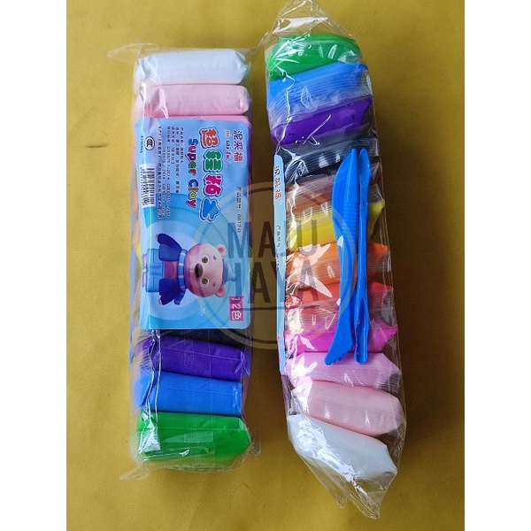 Mainan Clay Slime Bantal Isi 12 Pcs