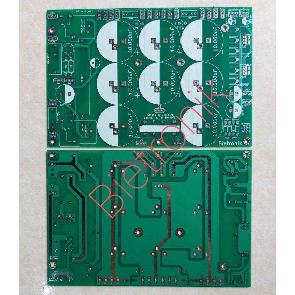 PCB PSU 8 Elco Softstart_Simetris Class AB Dauble Layer