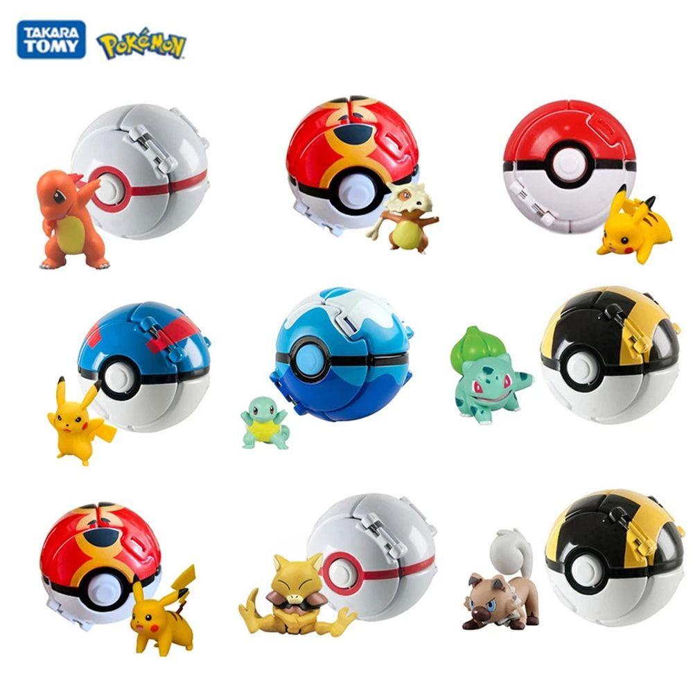 Lanfy Mainan Action Figure Pokemon Pikachu Elf Ball Squirtle Charmander Vulpix Untuk Anak