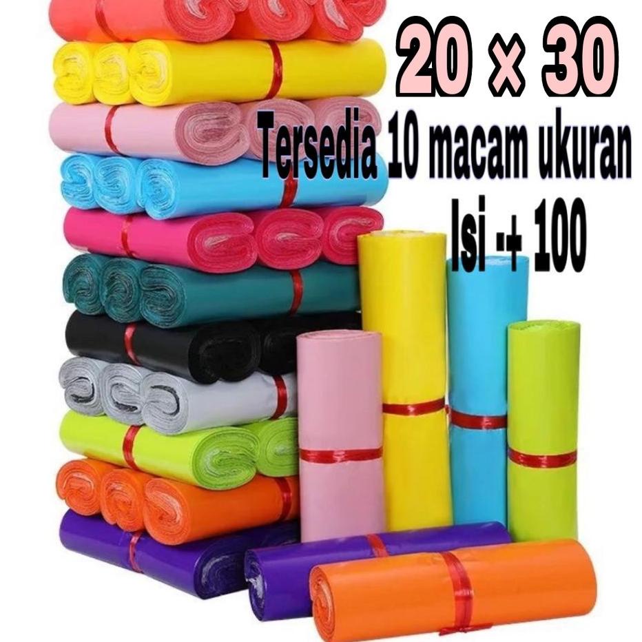 

➧ PLASTIK PACKINGAN PACK POLYMAILER SHOP ukuran 20x30 ISI ±100 LEMBAR TEBAL ONLINE 20 x 30 ➦