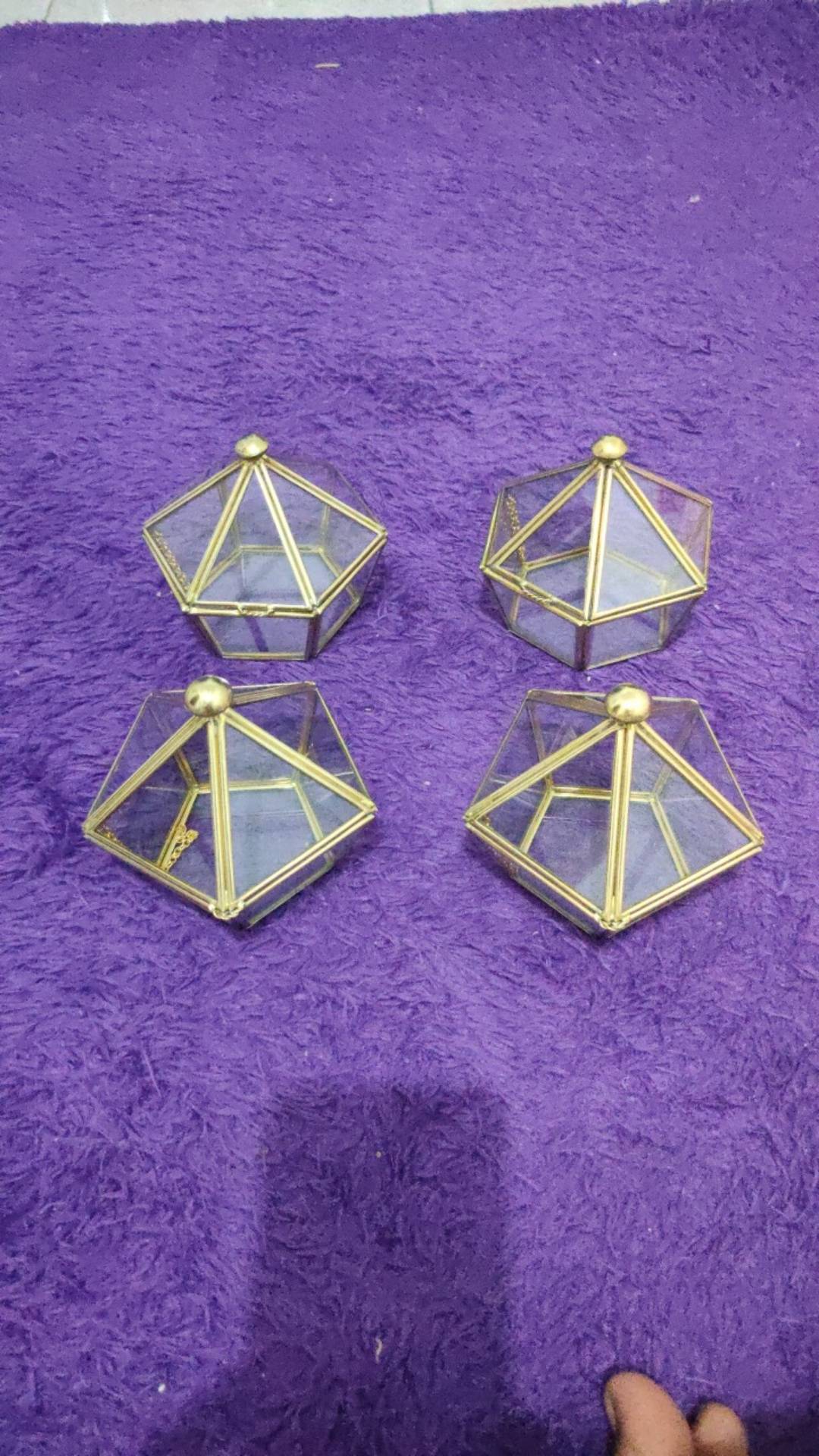 12cm Terrarium Geometric/ringbox/tempat Cincin