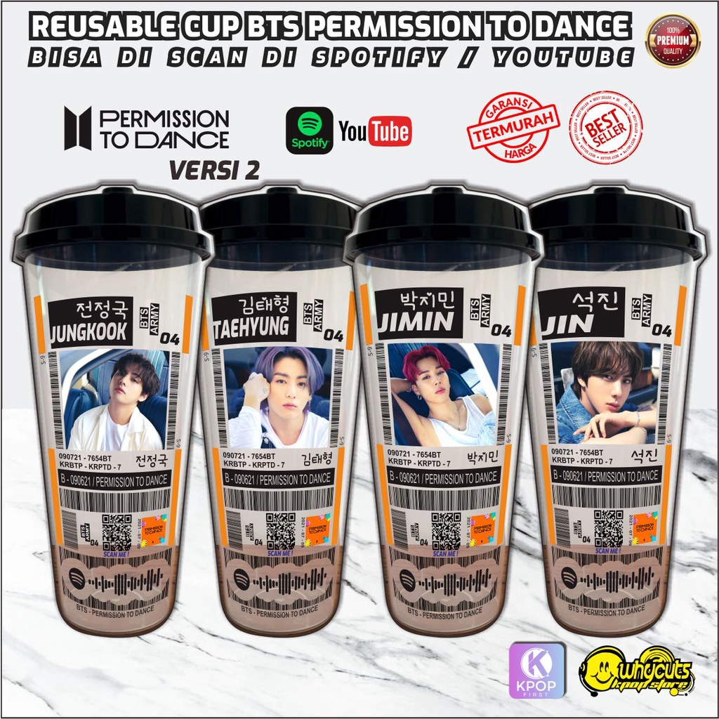 Reusable Cup Kpop // BTS PERMISSION TO DANCE