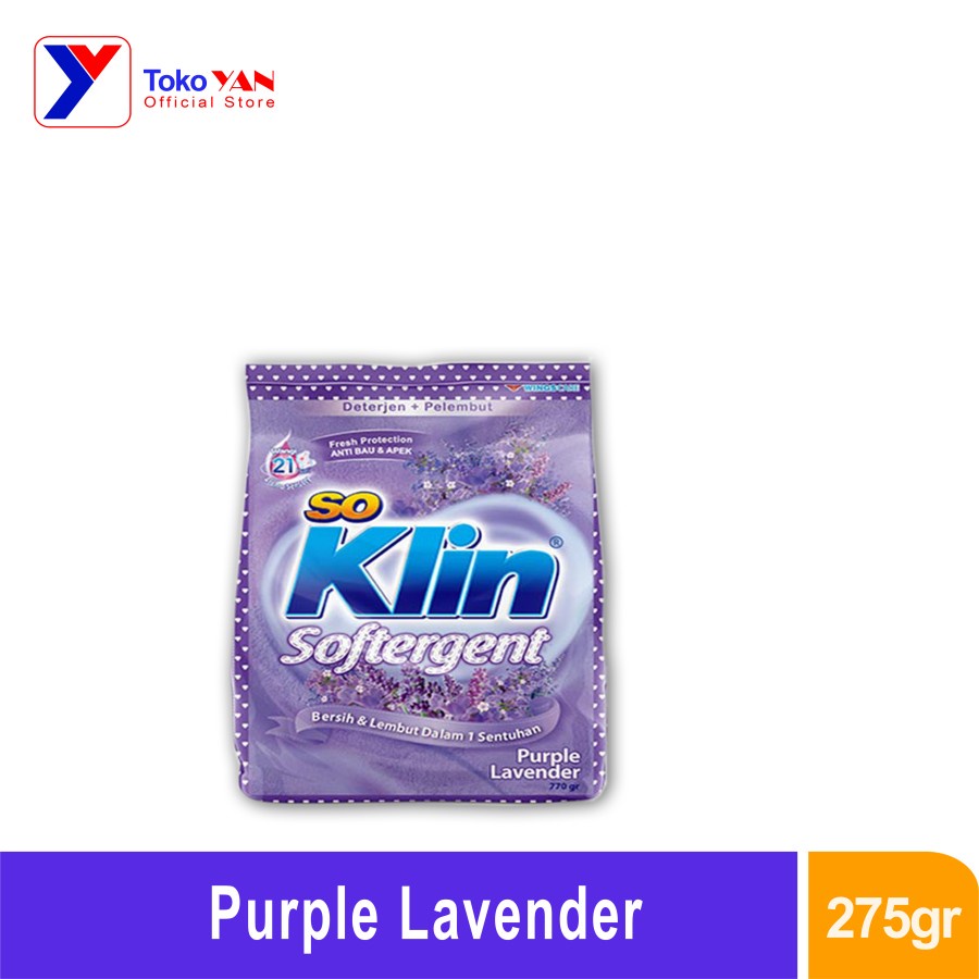 

So Klin Softergent Deterjen Bubuk Purple Lavender 275gr