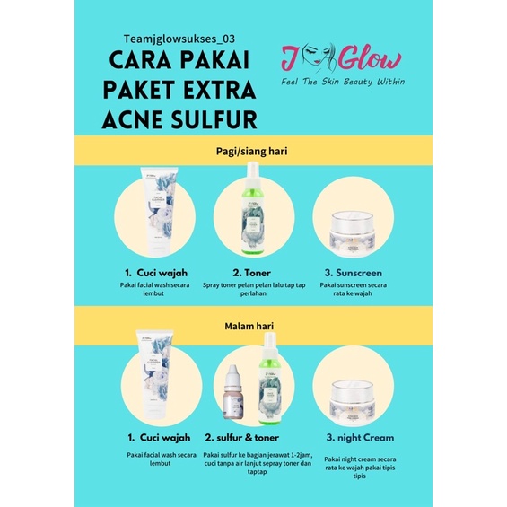 JGLOW SKINCARE EXTRA ACNE SULFUR UNTUK WAJAH BERJERAWAT