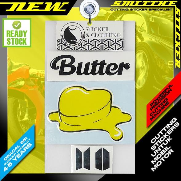 SALE Stiker Logo BTS Butter Cutting Sticker aksesoris Mobil Motor Helm TERMURAH