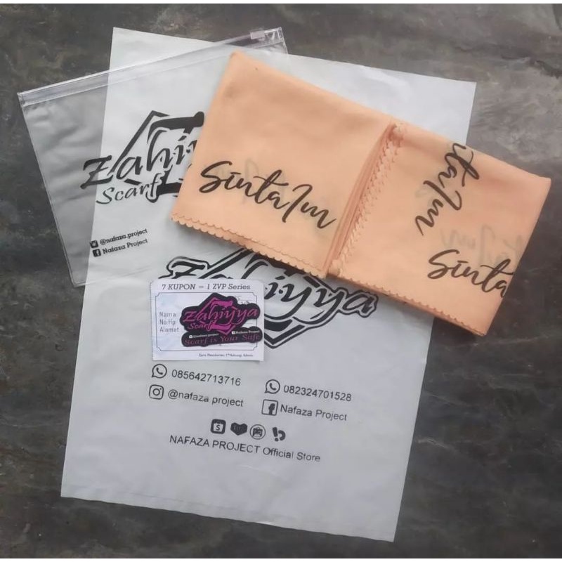 Hijab Custom nama |Printing Voal Premium| by Zahiyya scarf