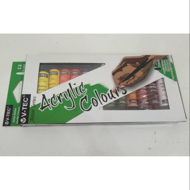 

Vtec Acrylic colours/ cat akrilik 12x12ml
