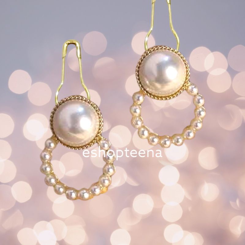 A170 anting hijab pearl lingkaran gold_anting jilbab