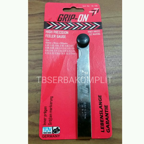 Feeler Gauge 26 pcs Blades UKURAN PALING LENGKAP Grip On Germany Fuller Kunci Setel Stel Ukuran Klep