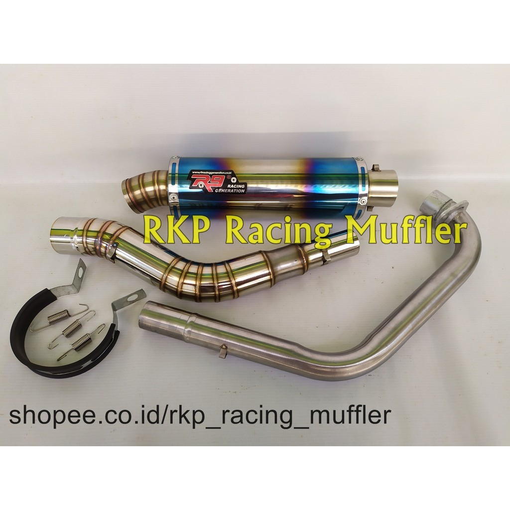 Knalpot R9 mugello new CB150R CBR150R Verza Byson R15 Vixion GSX Sonic MX King Nmax Satria F150 dll