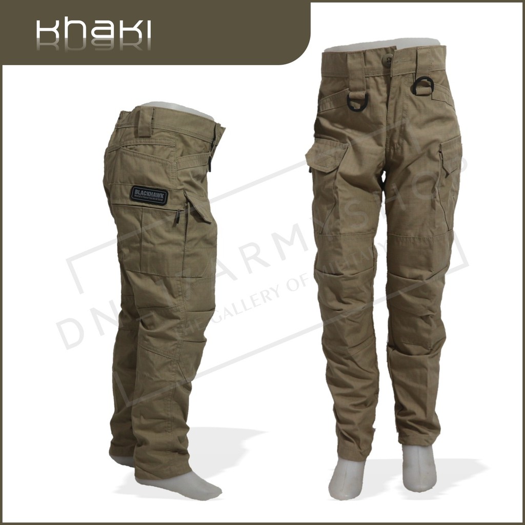 Celana Pdl Tactical Blackhawk Anak Hitam, Krem Khaki, Abu Ripstop Kotak