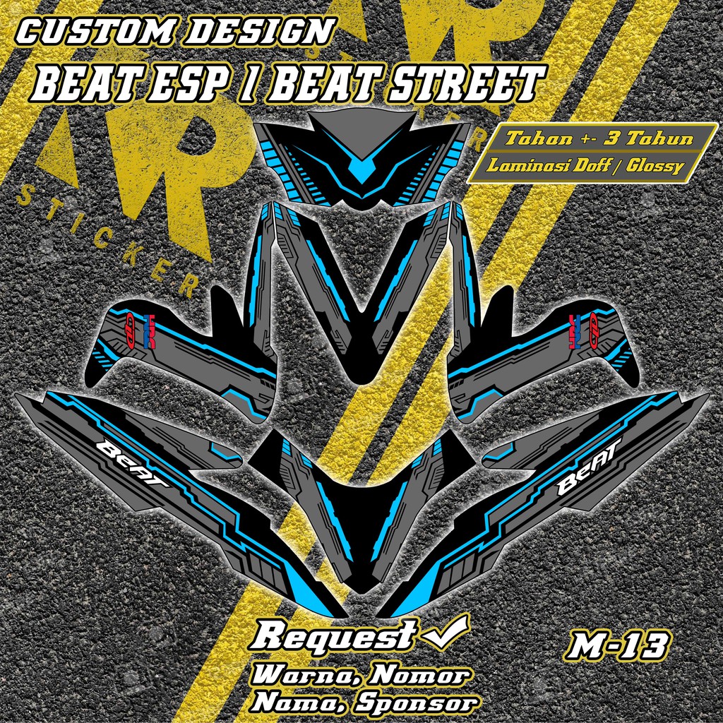 Stiker decal fullbody beat esp / beat street request desain Stiker beat decal beat Sticker beat