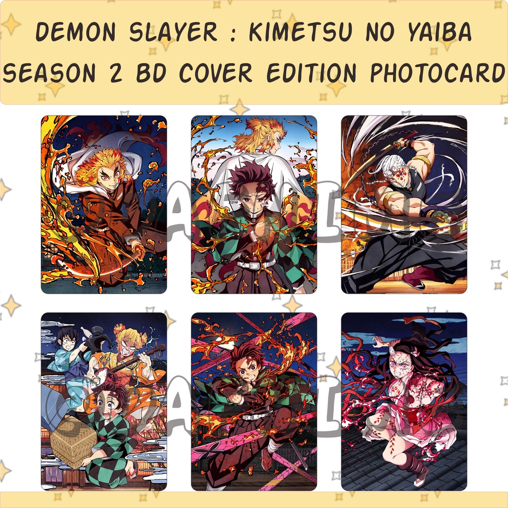 DEMON SLAYER KIMETSU NO YAIBA SEASON 2 BD COVER EDITION PHOTOCARD ANIME