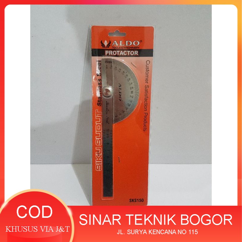 

Aldo Penggaris Busur SKS150 protactor siku sudut