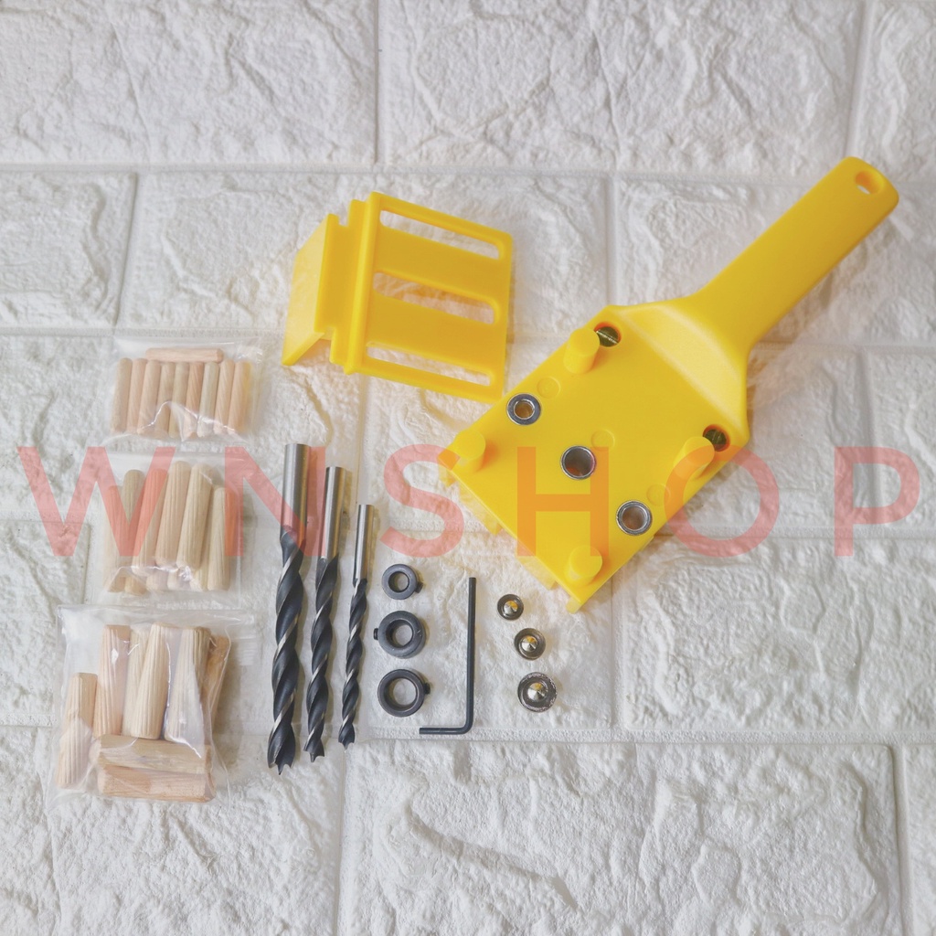 Dowel Jig Set - Paket Dowel Jig Kumplit Mata Bor Kayu Dowel - Alat Penyambung Kayu