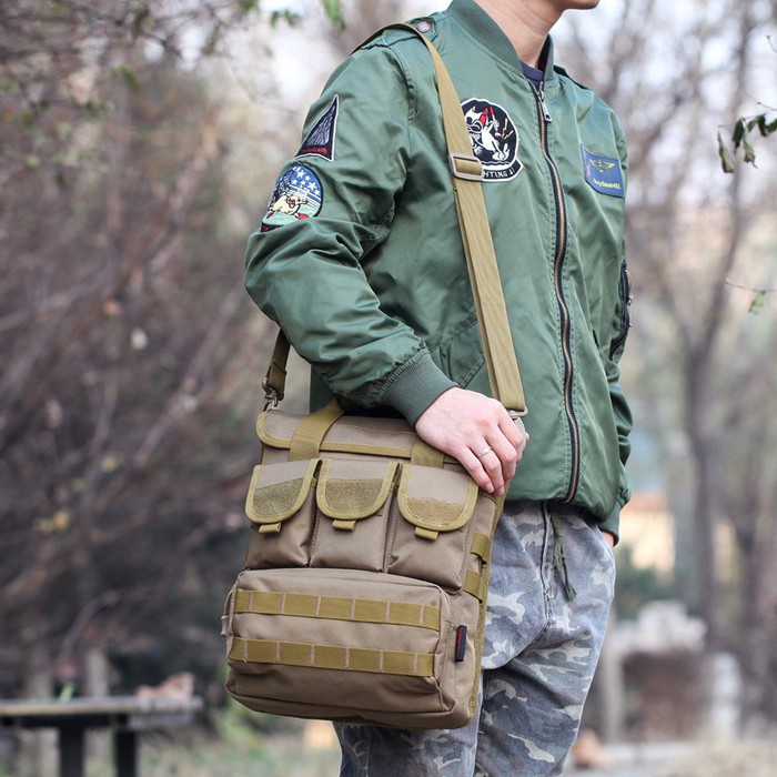 Tas Selempang Pria Slingbag Mesenger Bag Tas Pria Tactical Army 6012