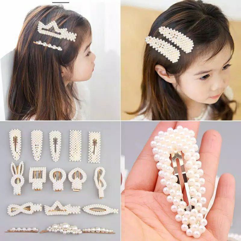 Jepitan Rambut Mutiara Fashion Korea Impor Jepit Pearl Hairclip Hairpin