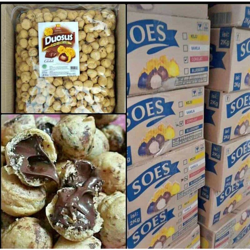 

SUDAH READY !!Duosoes coklat lumer viral/coklat lumer/kue lebaran/kue coklat/duo soes