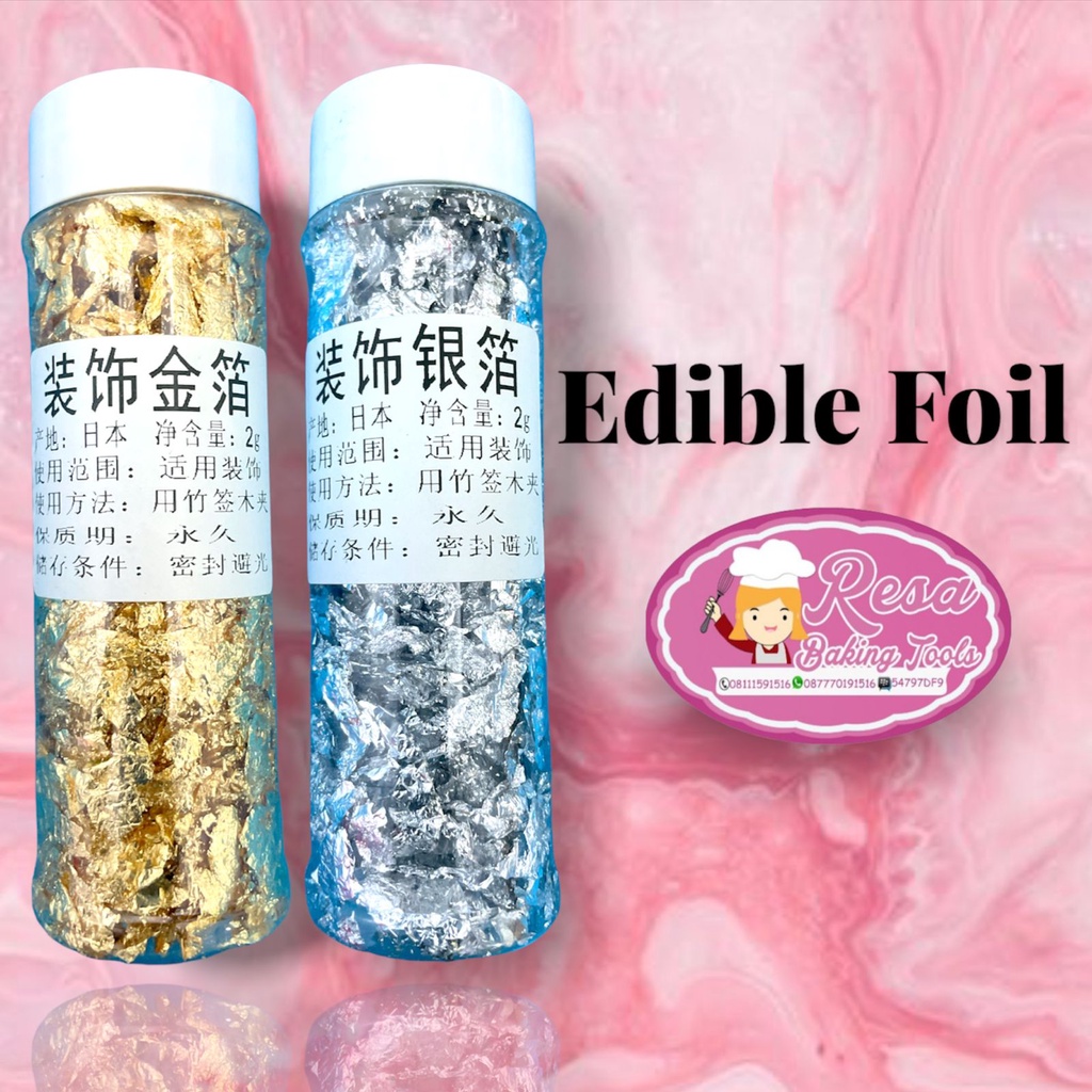 

Edible Foil Decoration Cake