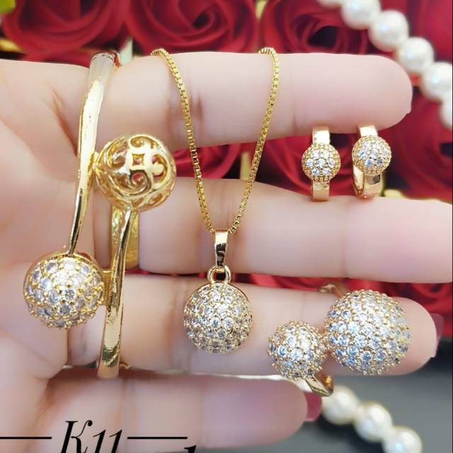 Xuping set perhiasan lapis emas 24k 0401