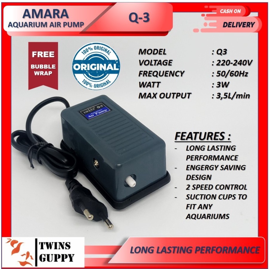 AMARA Q3 / AMARA AIR PUMP / AIR PUMP AQUARIUM / Q3