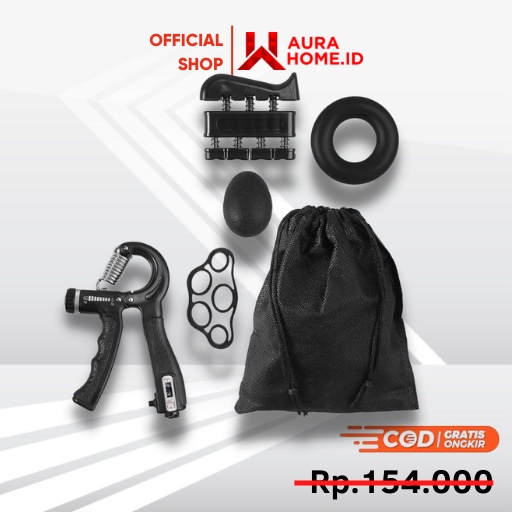 Spring Hand Grip Finger Strength Mechanical Counting 5in1 / Alat Latih Handgrip Olahraga Gym Tangan 
