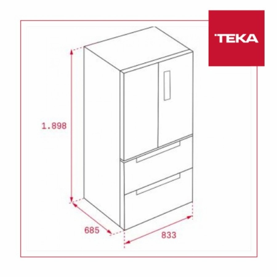 Built-in Refrigerator Teka RFD 77820 Black Inverter