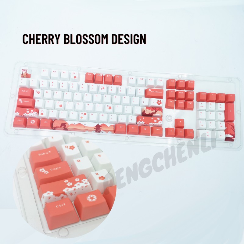 104-key OEM PBT  Set Keycap Dye-Sublimation Ukiyo-e Japan Manga Mouse Pad For GK61 Cherry MX Switches Mechanical Keyboar