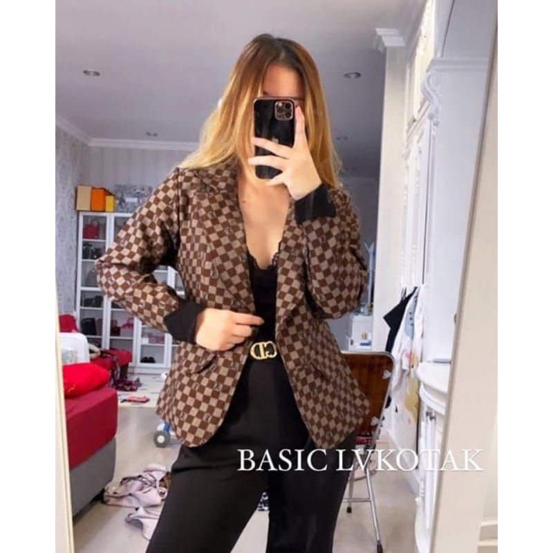 CLERYCA OFFICIAL BLAZER LINEN KOTAK LV BANGKOK PREMIUM/BLAZER KATUN