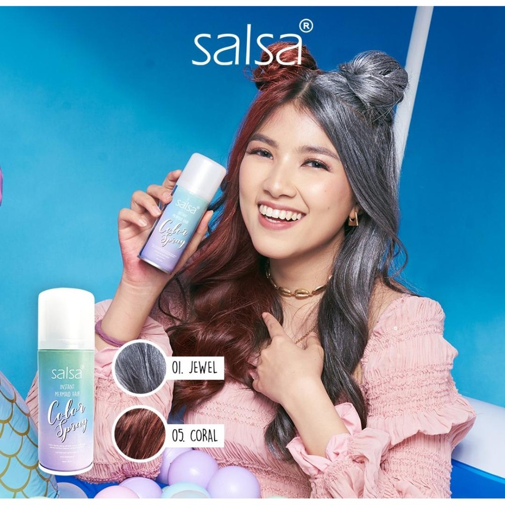 SALSA Instant Mermaid Hair Color Spray | Semir Rambut Temporary | Cat Rambut