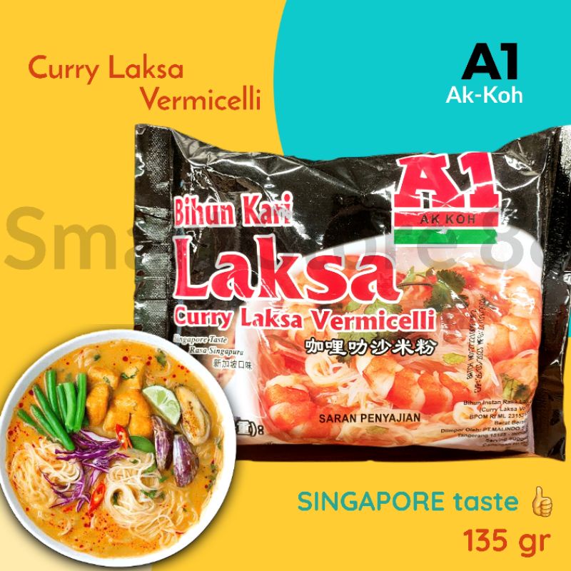 

A1 CURRY LAKSA VERMICELLI 135GR BIHUN KARI LAKSA SINGAPORE