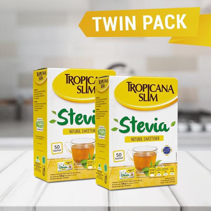 

PROMO Twin Pack (2 Pcs) - Tropicana Slim Stevia 50 Sachet