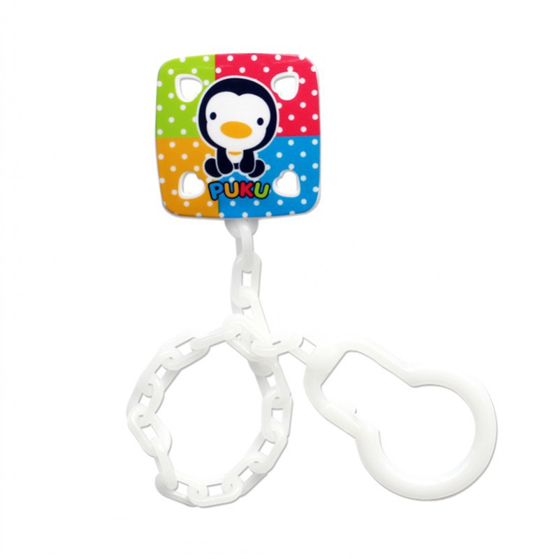 Puku Pacifier / Soother Clipper - White