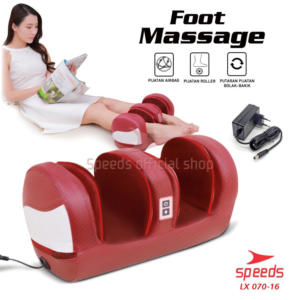SPEEDS Alat Pijat Kaki Elektrik Bantal Pijat Kaki Alat Kesehatan Portable Foot Massager 070-16-1