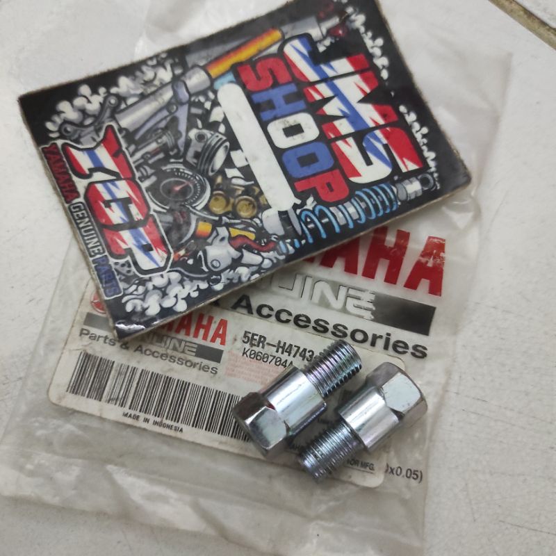 sambungan drat dudukan spion all yamaha kanan+kiri