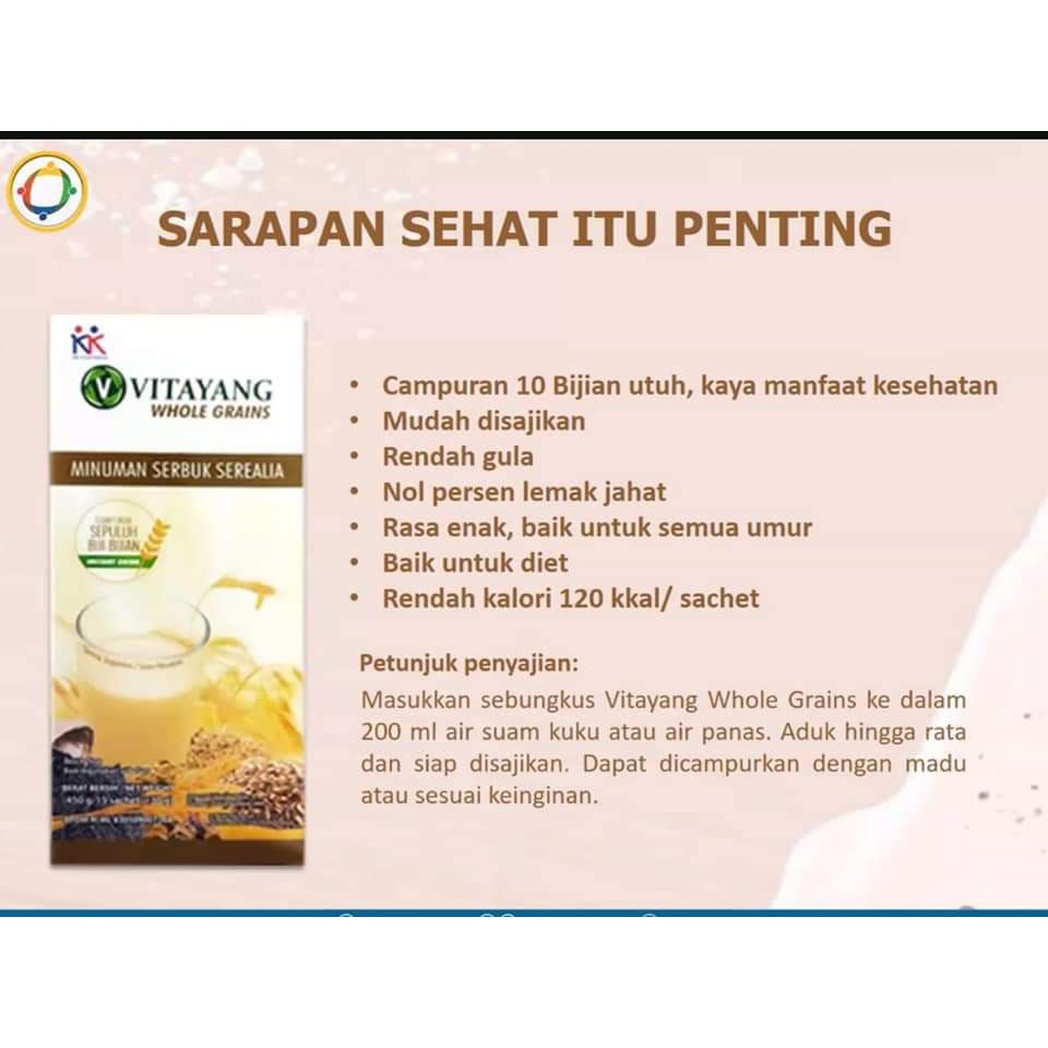 Vitayang Whole Grains Minuman Serbuk Serelia Gandum Instan Mudah Disajikan Simpel KK Indonesia