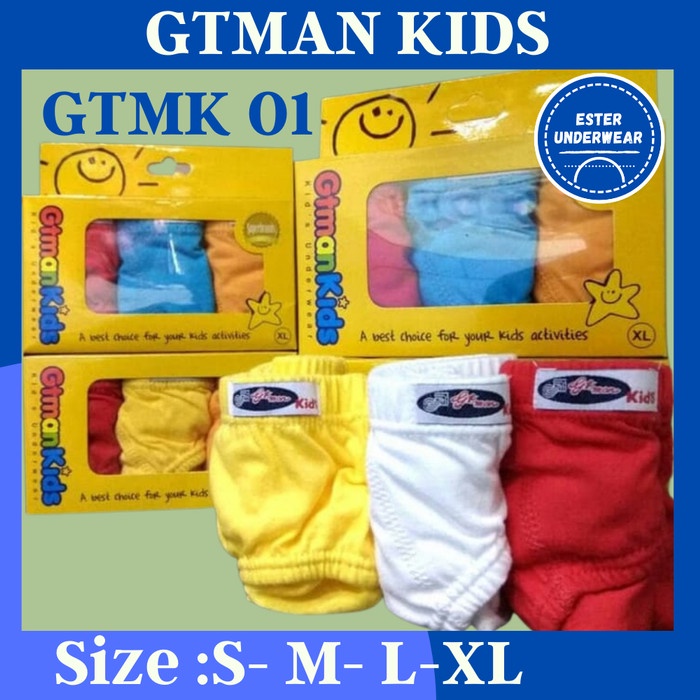 Celana Dalam Anak Laki-Laki Gtman Kids GTMK01 Isi 3Pcs