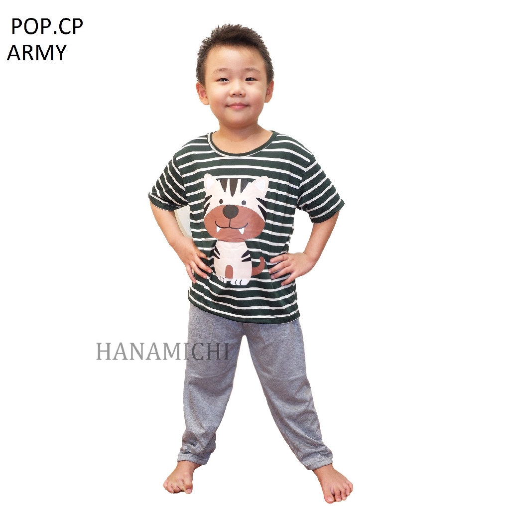 Hanamichi POP.CP Setelan Baju Tidur Anak Lengan Pendek